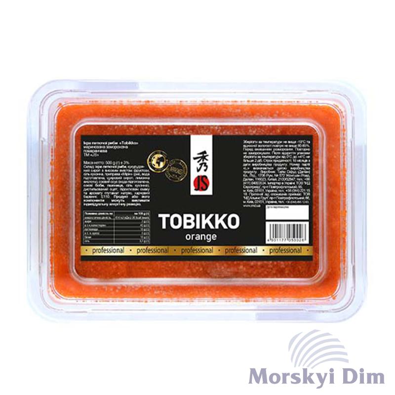 Ікра летючої риби Tobiko Gold помаранчева, JS, 500г