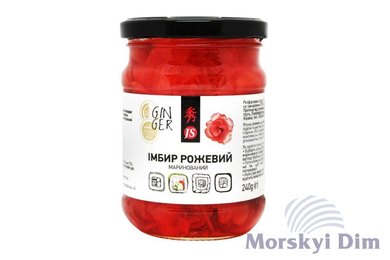 Імбир маринований рожевий, JS, 240г