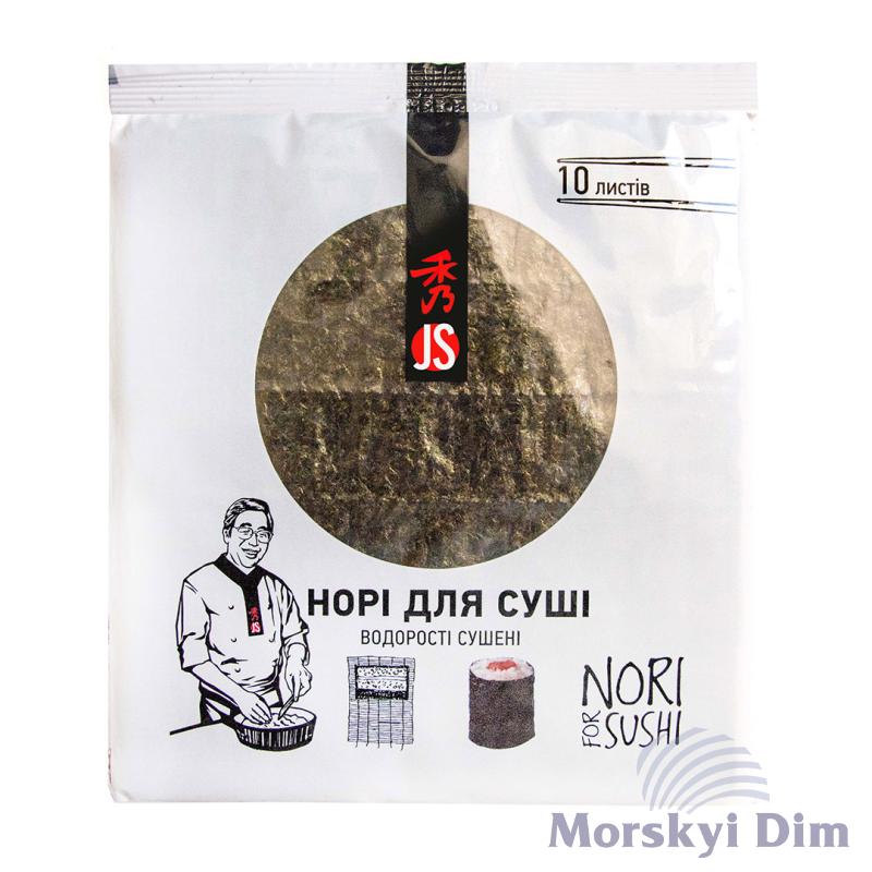 Водорості сушені Yakisushi nori 10 листів, JS, 27г