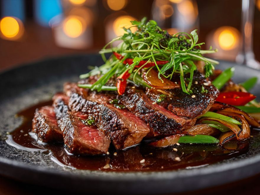 Стейк рібай в Black Pepper sauce